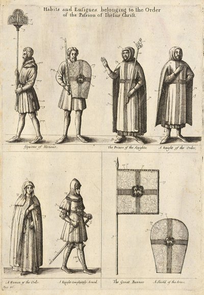 Mitglieder des Christusordens von Wenceslaus Hollar